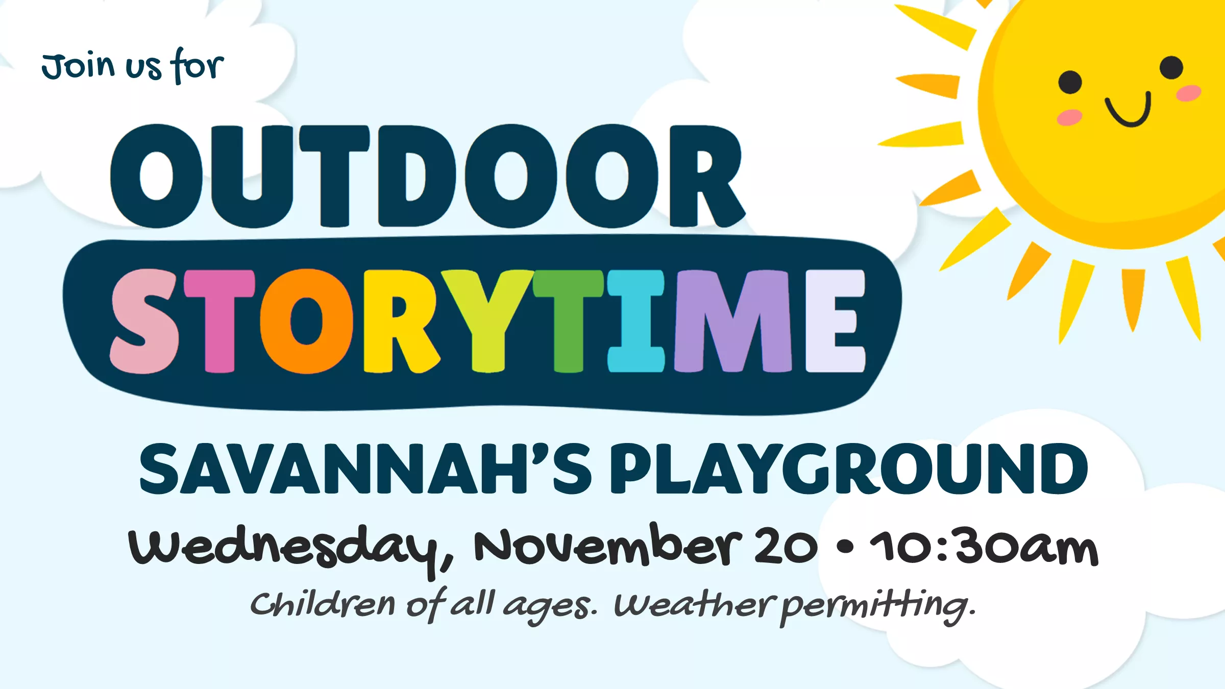 Storytime at Savannah&#039;s Playground